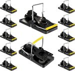 12 Pack Mouse Traps Indoor for Home, Reusable Mice Traps for House, Safe No Touch Humane Snap Traps, Small Mice Catchers for Home Indoor, Quick-Set Mousetraps Effective