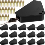 16 Pack Mouse Bait Station Outdoor Indoor - Reusable Rodent Bait Station Mice Trap Small Rats Poisoning Bait Station Box, Friendly for Children & Pets, Suitable for Small Mice