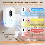2026 Upgraded Ultrasonic Indoor Pest Repeller, 3-Mode Mouse Traps, 10 Pack - Image 3