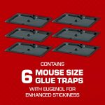 Tomcat Glue Traps Mouse Size with Eugenol for Enhanced Stickiness, 6 Traps - Image 3
