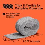 Steel Wool Mice Control 3-pc, Mouse Hole Filler, Scissors & Gloves, MaPorch - Image 5