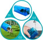 Humane Mouse Trap Reusable! [2-Pack] - Catch and Release No-Kill Rodent Traps for Indoors & Outdoors - Safe for Children & Pets - Reusable Mouse Catcher for Kitchen, Pantry & Garage Blinc (Blue) - Image 3