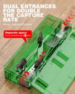 Upgraded Multi-Catch Humane Mouse Traps,Dual Entrance Design,No Kill Live Catch and Release,Indoor for Home/Outdoor,Easy to Use & Clean-2 Pack - Image 3