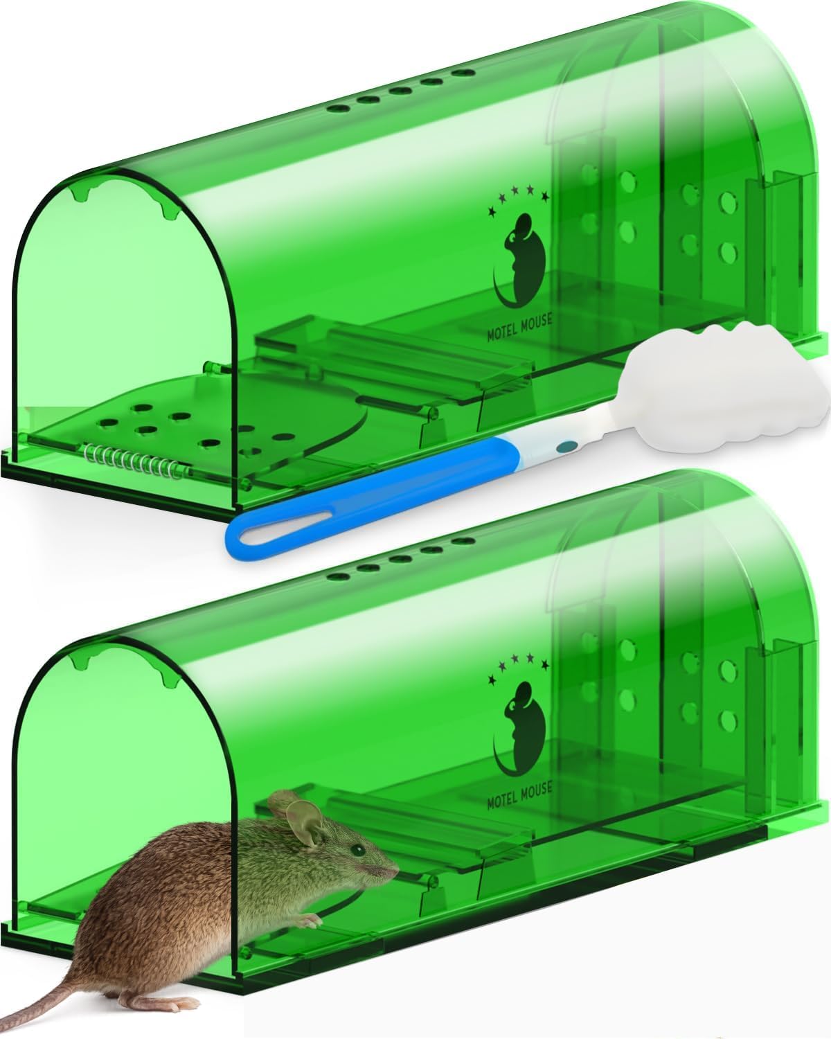 Motel Mouse Humane No Kill Mouse Traps Live Catch & Motel Mouse Humane No Kill Mouse Traps Live Catch & Release - 2 Pack - Image 1