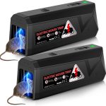 Electric Mouse Traps Indoor for Home, 2 Pack Electronic Mouse Trap Zapper with High Voltage, Intelligent Indicator & Buzzer Alert, Reusable & No-Touch Humane Mice Killer for Kitchens Warehouse Office