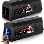 Electric Mouse Traps Indoor for Home, Reusable No-Touch Electronic Mouse Trap Zapper with Powerful Voltage Effectively Kills Mice in Living Rooms, Kitchens, Garages, and More