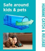 Humane Mouse Trap Reusable! [2-Pack] - Catch and Release No-Kill Rodent Traps for Indoors & Outdoors - Safe for Children & Pets - Reusable Mouse Catcher for Kitchen, Pantry & Garage Blinc (Blue) - Image 2