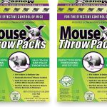MouseX Throw Packs- for All Species of Rats Mice Safe Around Pets- Pack of 2