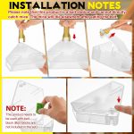 Qualirey 12 Pcs Triangle Mice Rat Bait Stations, 5x3 in, Translucent - Image 2