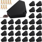 Qualirey 36 Pcs Triangle Mice Rat Bait Stations, 5x3 in, Black
