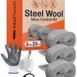 Steel Wool Mice Control 3-pc, Mouse Hole Filler, Scissors & Gloves, MaPorch