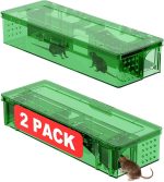Upgraded Multi-Catch Humane Mouse Traps,Dual Entrance Design,No Kill Live Catch and Release,Indoor for Home/Outdoor,Easy to Use & Clean-2 Pack