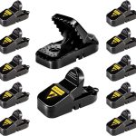 VRXVR Mouse Traps 12-Pack, Indoor Outdoor Use, Small Mice Catchers for Home Indoor, Reusable Mice Trap, Quick-Set Mousetraps for House
