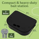 Vine HomeCare 2-Pack Small Mouse Bait Stations with 1 Key, Durable Mice Bait Boxes Used with Rat Bait/Bait Blocks, Discreet Mouse Bait Stations - Image 2