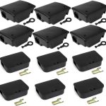 12 Pack Key–Required Rat Bait Stations & Mouse Bait Stations – 6 Large & 6 Compact, Lockable Weather–Resistant Plastic for Indoor & Outdoor – Pets Safe