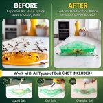 16 Set Ant Bait Stations Refillable, Indoor & Outdoor, Triangular, Green - Image 2