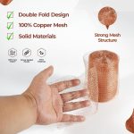 Copper Mesh Rodent Control Roll, 5 in x 36 ft, with Scissors and Gloves - Image 3