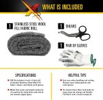 Xcluder Rodent Control Fill Fabric, Large DIY Kit, Stainless Steel Wool, Stops Rats and Mice - Image 3