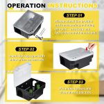 Qualirey 4 Pcs Mouse Bait Station Rat Traps with Key Lock,Clear - Image 3