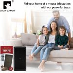 LULUCATCH Mouse Glue Traps 12 Pack, Larger & Heavier Plastic Sticky Glue Traps with Extra-Strong Adhesive for Mice, Rats, Sticky Mouse Trap for Indoor Use, Easy to Set - Image 4