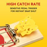 LULUCATCH Mouse Traps,12 Pack Classic Plastic Pedal Snap Traps for Indoor Outdoor Use, Fast & Effective High Catch Rate Wooden Mouse Traps, Reusable Mice Rodent Traps for Home, Garage & Kitchen - Image 4