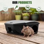 4 Pcs Rat Bait Stations Large Rodent with Key Reusable Mouse Stations Mice Blocks Heavy Duty Boxes for Outdoor Rodents Mice Blocks Station, Bait Not Included, Black (8.5 x 7.5 x 3.7 Inches) - Image 3