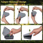 Anblak Mouse Station with Keys Grey 12 Pack, Key Required Mouse Stations, Mice Stations, Keeps Children and Pets Safe Indoor & Outdoor - Image 5