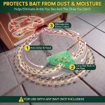 16 Set Ant Bait Stations Refillable, Indoor & Outdoor, Triangular, Green - Image 5