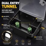 4 Pcs Rat Bait Station with Key 8.9 x 7 x 3.7 in Mouse Bait Traps - Image 3