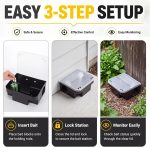 4 Pcs Rat Bait Station with Key 8.9 x 7 x 3.7 in Mouse Bait Traps - Image 4
