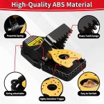 LULUCATCH Mouse Traps, 6 Pack Snap Rat Traps, Quick-Set Reusable Sanitary Mice Traps, Rodent Traps Mice Catchers Indoor Outdoor for Home Garage, Pet Safe & Easy to Use - Image 3