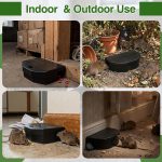 12 Pack Reusable Mouse Bait Station with Lock&Keys, Black - Image 3