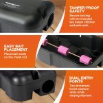 2 Contractor-Grade Rat Bait Station – Extra Tough, Rugged & Weather-Resistant Lockable Box with Key, Tamper-Resistant Dual Entry, Fits Blocks/Pasta/Grain Baits or Snap Traps – Indoor/Outdoor. - Image 3