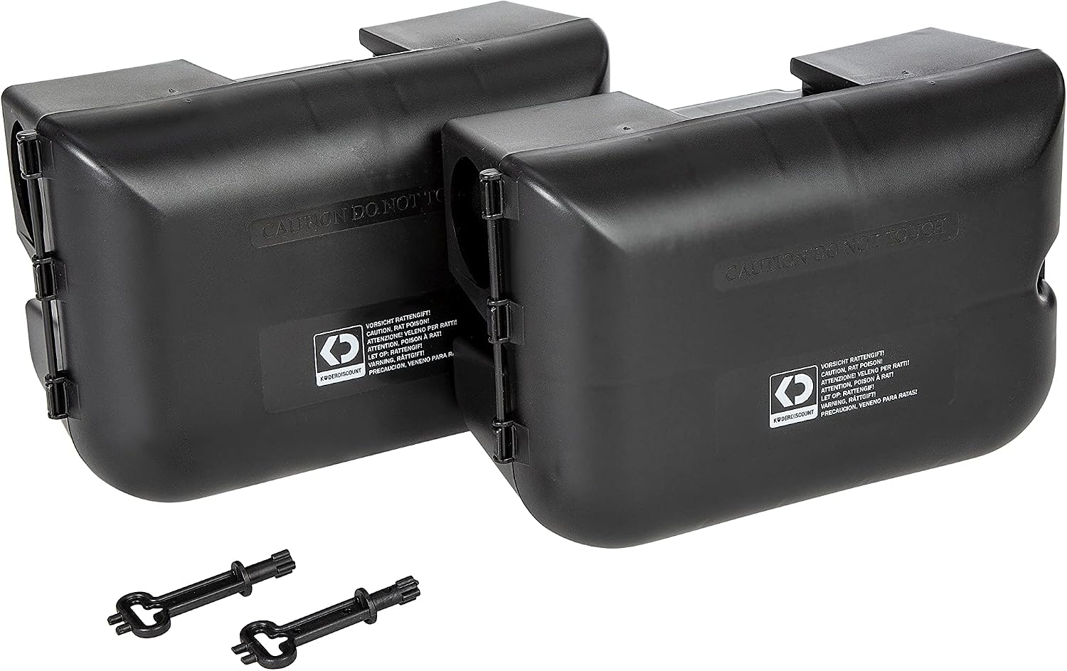 2 Contractor-Grade Rat Bait Station – Extra Tough, Rugged & Weather-Resistant Lockable Box with Key, Tamper-Resistant Dual Entry, Fits Blocks/Pasta/Grain Baits or Snap Traps – Indoor/Outdoor. - Image 4