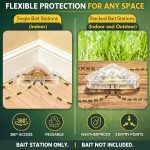 16 Set Ant Bait Stations Refillable, Indoor & Outdoor, Triangular, Clear - Image 3