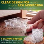16 Set Ant Bait Stations Refillable, Indoor & Outdoor, Triangular, Clear - Image 5