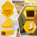 Qualirey 36 Pcs Triangle Mice Rat Bait Stations, 5x3 in, Yellow - Image 5