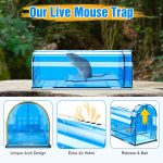 4 Pcs Humane Live Mouse Traps Indoor for Home, No Kill Catch & Release - Image 3
