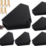 Qualirey 6 Pcs Triangle Mice Rat Bait Stations, 5x3 in, Black