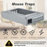 Qualirey 4 Pack Humane Mouse Trap Indoor Home Multi-Catch, Large, Silver - Image 4