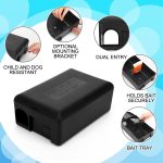 4 Pack Rat Bait Station with Key, 10.4 Inch Heavy Duty, Black Cap - Image 4