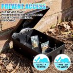 4 Pack Rat Bait Station with Key, 10.4 Inch Heavy Duty, Black Cap - Image 5