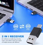 DINOSTRIKE Wireless Presenter Remote with Air Mouse Control, Rechargeable USB A&C Presentation Clicker PPT Pointer RF 2.4GhZ PowerPoint Clicker Slide Advancer for Computer Laptop Mac - Image 3