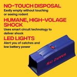 Victor Rat Zapper Classic Indoor Electronic Mouse and Rat Trap - 1 Electric Trap - RZC001-4 - Kill Up To 20 Rats - Easy to Use - LED Light Catch Alerts - Humanely Kill Mice and Rats - No See, No Touch - Image 3