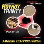 HOY HOY Rat & Mouse Glue Transformable Trap with Lure – 5 Traps, Clever Foldable Design for Indoor Use, Super Sticky Wavy Glue with Food-Based Lure Bag, Made in Japan - Image 3