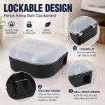 6 Pack Mouse Bait Station Tamper-Resistant Rodent Trap Box - Image 4