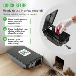 Rat Bait Stations 4 Pack, Lockable Rodent Traps, Indoor & Outdoor - Image 3