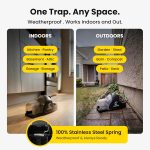 OWLTRA in-/Outdoor Safe Tunnel Snap Mouse Trap 2PCS, Instant Eliminate Rodent Snap Trap with Clear Tunnel Entry, Touch-Free Release, and Powerful Snap, Black, TST-217 - Image 7