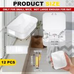 Qualirey 12 Pcs Mouse Bait Stations with Keys, Indoor Outdoor Traps,Clear - Image 3