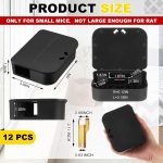 Qualirey 12 Pcs Mouse Bait Stations with Keys, Indoor Outdoor,Black - Image 2